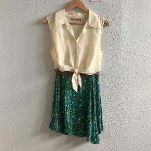 Floral Button Down Tie-Front Dress by Reverse